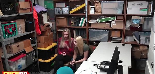  Busty excellent shoplifter blonde babes fucked